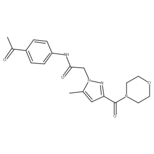 N-(4-acetylphenyl)-2-(5-methyl-3-(morpholine-4-carbonyl)-1H-pyrazol-1-yl)acetamide Structure