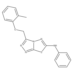 3-[(2-Methylphenoxy)methyl]-N-phenyl-1,2,4-triazolo[3,4-b][1,3,4]thiadiazol-6-amine Structure