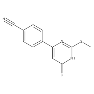 4-[1,6-dihydro-2-(methylthio)-6-oxo-4-pyrimidinyl]Benzonitrile Structure