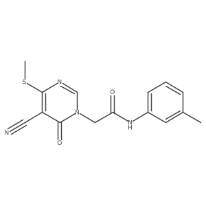 2-(5-cyano-4-(methylthio)-6-oxopyrimidin-1(6H)-yl)-N-(m-tolyl)acetamide结构式