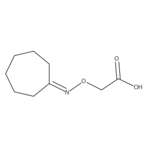 2-[(Cycloheptylideneamino)oxy]acetic acid结构式