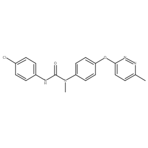 3-(4-Chlorophenyl)-1-methyl-1-(4-((6-methylpyridazin-3-yl)oxy)phenyl)urea结构式