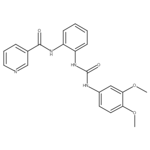 N-(2-(3-(3,4-dimethoxyphenyl)ureido)phenyl)nicotinamide Structure