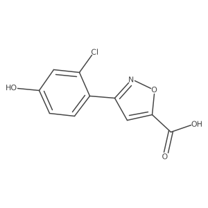 3-(2-Chloro-4-hydroxyphenyl)-1,2-oxazole-5-carboxylic acid结构式
