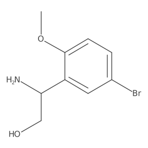 (2S)-2-Amino-2-(5-bromo-2-methoxyphenyl)ethan-1-OL结构式