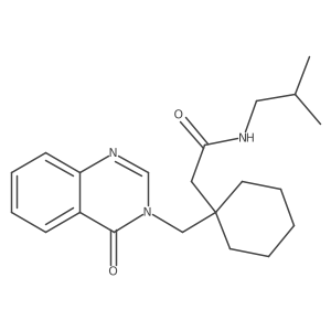 N-isobutyl-2-(1-{[4-oxo-3(4H)-quinazolinyl]methyl}cyclohexyl)acetamide Structure