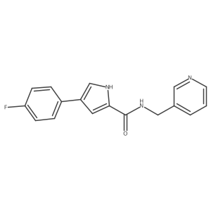 4-(4-fluorophenyl)-N-(pyridin-3-ylmethyl)-1H-pyrrole-2-carboxamide结构式