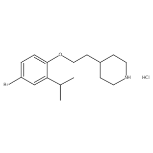 4-[2-(4-Bromo-2-isopropylphenoxy)ethyl]piperidine hydrochloride结构式