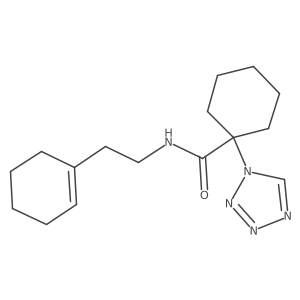 N-[2-(1-cyclohexen-1-yl)ethyl]-1-(1H-tetrazol-1-yl)cyclohexanecarboxamide Structure