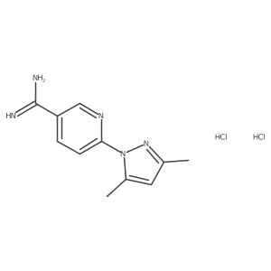 6-(3,5-dimethyl-1H-pyrazol-1-yl)pyridine-3-carboximidamide dihydrochloride Structure