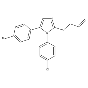 2-(allylthio)-5-(4-bromophenyl)-1-(4-chlorophenyl)-1H-imidazole结构式