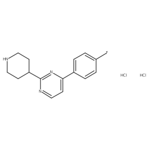 4-(4-Fluorophenyl)-2-(piperidin-4-yl)pyrimidine dihydrochloride结构式