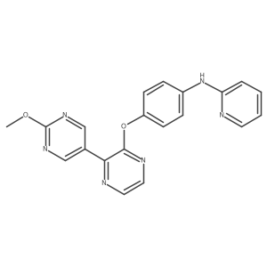 N-[4-[[3-(2-Methoxy-5-pyrimidinyl)-2-pyrazinyl]oxy]phenyl]-2-pyridinamine Structure