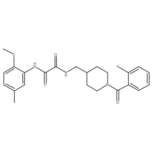 N1-((1-(2-fluorobenzoyl)piperidin-4-yl)methyl)-N2-(2-methoxy-5-methylphenyl)oxalamide Structure