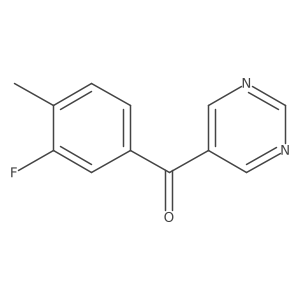 (3-Fluoro-4-methylphenyl)-5-pyrimidinylmethanone结构式