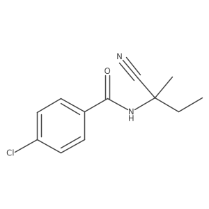 4-chloro-N-(1-cyano-1-methylpropyl)benzamide结构式