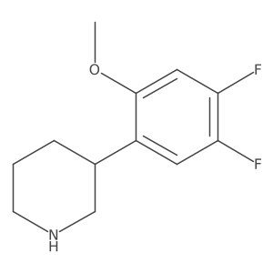 3-(4,5-Difluoro-2-methoxyphenyl)piperidine结构式