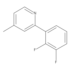 2-(2,3-Difluorophenyl)-4-methylpyridine结构式