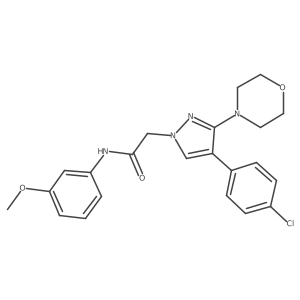 2-(4-(4-chlorophenyl)-3-morpholino-1H-pyrazol-1-yl)-N-(3-methoxyphenyl)acetamide Structure
