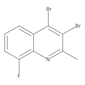3,4-Dibromo-8-fluoro-2-methylquinoline结构式