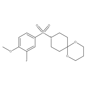 9-((3-Fluoro-4-methoxyphenyl)sulfonyl)-1,5-dioxa-9-azaspiro[5.5]undecane Structure
