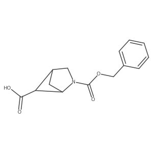 rac-(1R,4S,5R)-2-[(benzyloxy)carbonyl]-2-azabicyclo[2.1.1]hexane-5-carboxylic acid结构式