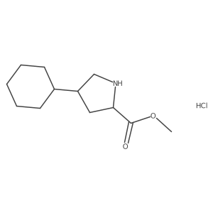 Methyl 4-cyclohexylpyrrolidine-2-carboxylate hydrochloride结构式