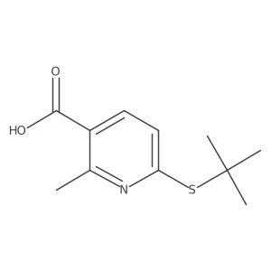 6-(tert-Butylthio)-2-methylnicotinic acid结构式
