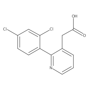 O=C(O)Cc1cccnc1-c1ccc(Cl)cc1Cl结构式