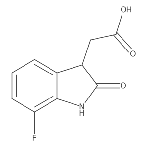 2-(7-fluoro-2-oxo-2,3-dihydro-1H-indol-3-yl)acetic acid Structure