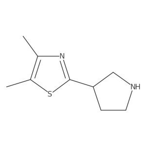 4,5-Dimethyl-2-(pyrrolidin-3-YL)-1,3-thiazole结构式