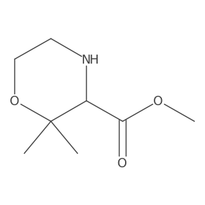 3-Morpholinecarboxylic acid, 2,2-dimethyl-, methyl ester, (3R)-结构式