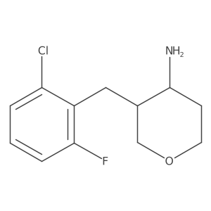 3-(2-chloro-6-fluorobenzyl)tetrahydro-2H-pyran-4-amine结构式