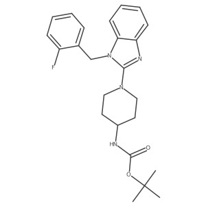 tert-butyl (1-(1-(2-fluorobenzyl)-1H-benzo[d]imidazol-2-yl)piperidin-4-yl)carbamate结构式