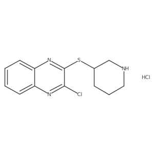 2-Chloro-3-(piperidin-3-ylthio)quinoxaline hydrochloride结构式