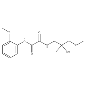 N1-(2-hydroxy-3-methoxy-2-methylpropyl)-N2-(2-(methylthio)phenyl)oxalamide结构式