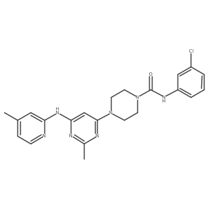 N-(3-chlorophenyl)-4-(2-methyl-6-((4-methylpyridin-2-yl)amino)pyrimidin-4-yl)piperazine-1-carboxamide Structure