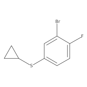 (3-Bromo-4-fluorophenyl)(cyclopropyl)sulfane Structure