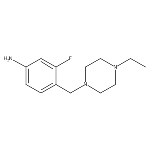 4-[(4-Ethyl-1-piperazinyl)methyl]-3-fluorobenzenamine Structure
