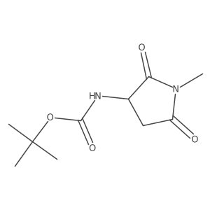 tert-butyl N-(1-methyl-2,5-dioxopyrrolidin-3-yl)carbamate结构式