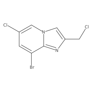 8-Bromo-6-chloro-2-(chloromethyl)imidazo[1,2-a]pyridine Structure