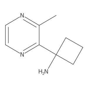 1-(3-Methylpyrazin-2-yl)cyclobutan-1-amine结构式