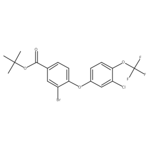 Tert-butyl 3-bromo-4-(3-chloro-4-(trifluoromethoxy)phenoxy)benzoate Structure