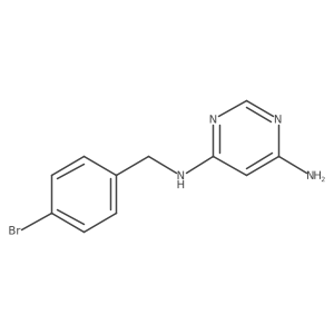 N4-(4-bromobenzyl)pyrimidine-4,6-diamine结构式