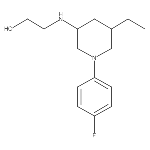 Ethanol, 2-[[5-ethyl-1-(4-fluorophenyl)-3-piperidinyl]amino]- Structure
