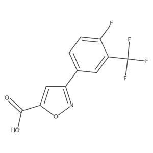 3-[4-Fluoro-3-(trifluoromethyl)phenyl]-1,2-oxazole-5-carboxylic acid Structure