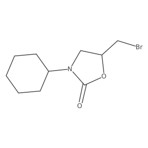 5-(Bromomethyl)-3-cyclohexyl-1,3-oxazolidin-2-one结构式