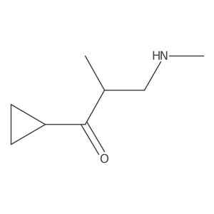 1-Cyclopropyl-2-methyl-3-(methylamino)propan-1-one Structure