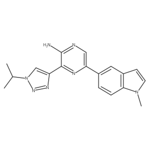 3-(1-Isopropyl-1H-1,2,3-triazol-4-yl)-5-(1-methyl-1H-indol-5-yl)pyrazin-2-amine Structure