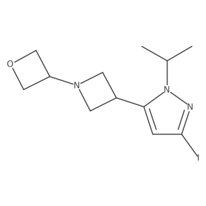 3-iodo-1-isopropyl-5-(1-(oxetan-3-yl)azetidin-3-yl)-1H-pyrazole结构式